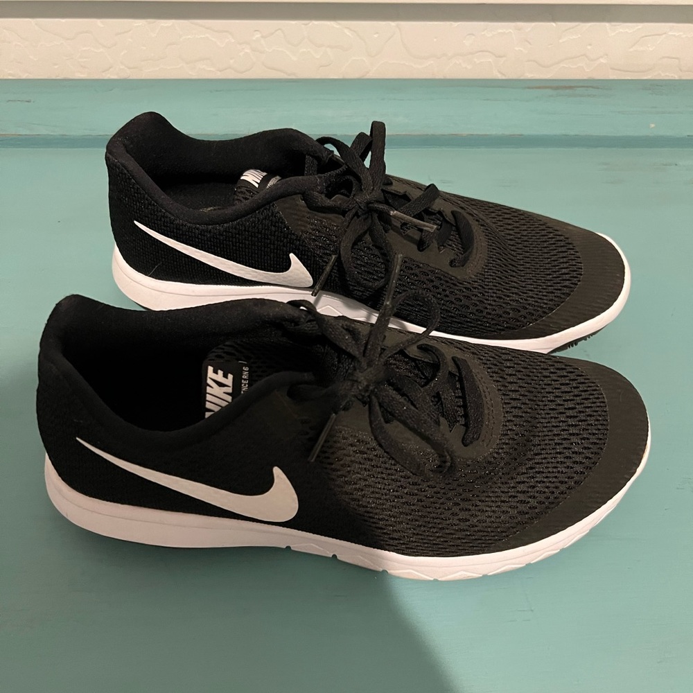 Black Nike running shoes